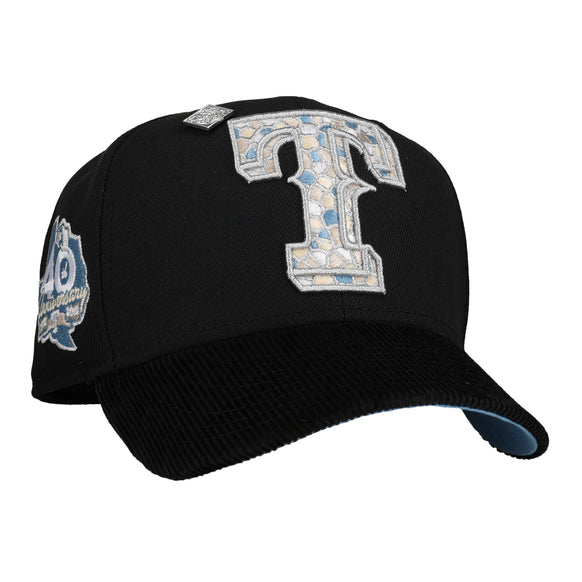 Texas Rangers 40th Anniversary Mosaic Metallic Icey 59Fifty Fitted Hat