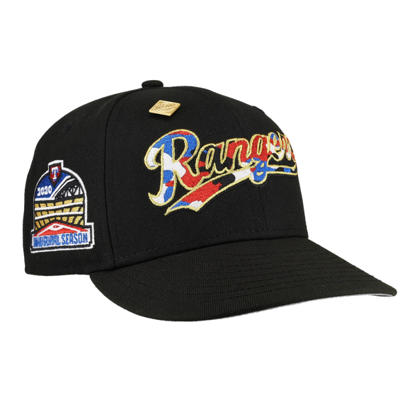 Texas Rangers Black 2020 Inaugural Season Patch 59Fifty Fitted Hat