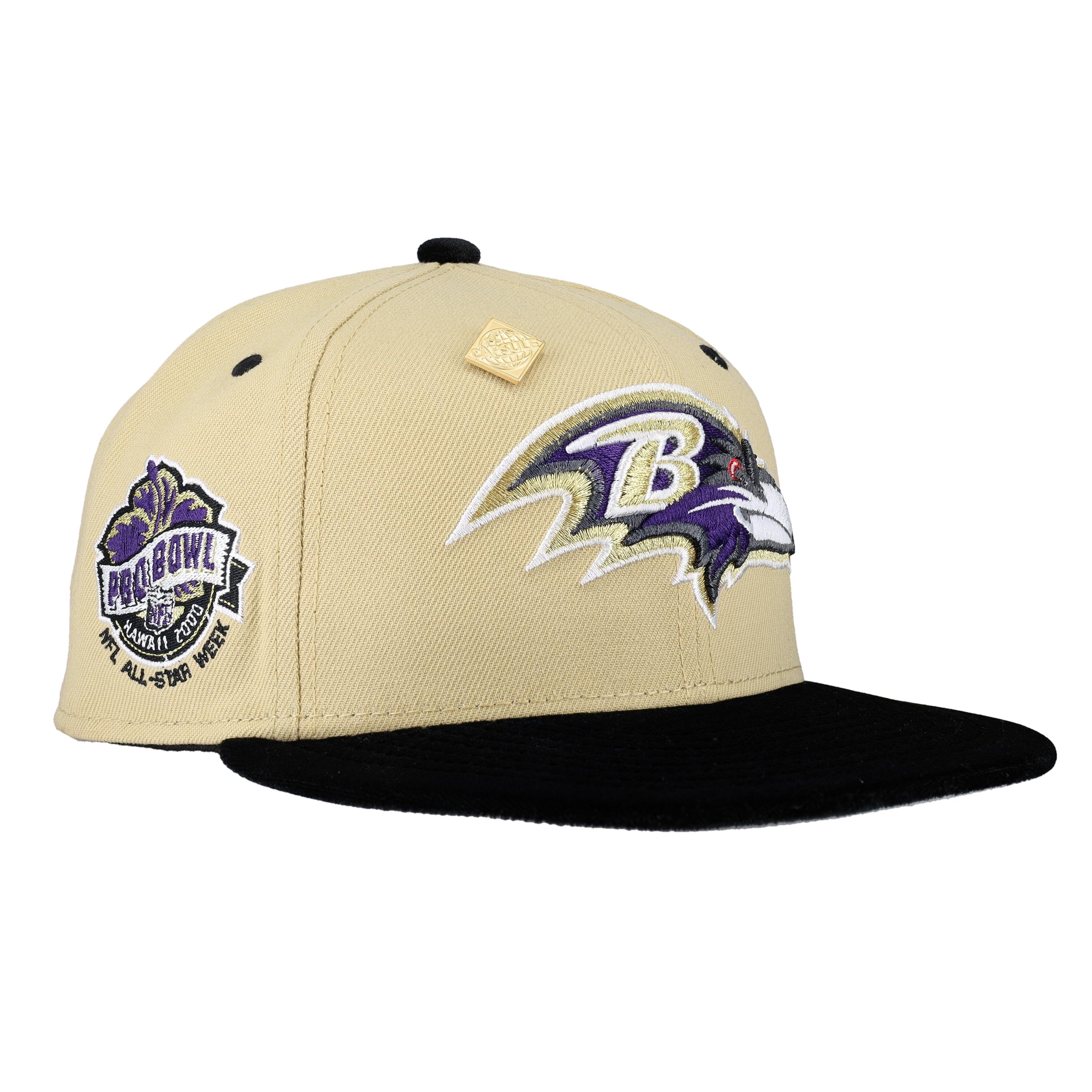 Baltimore Ravens Hat Cap Fitted 7 1/4 NFL Football Logo Athletic