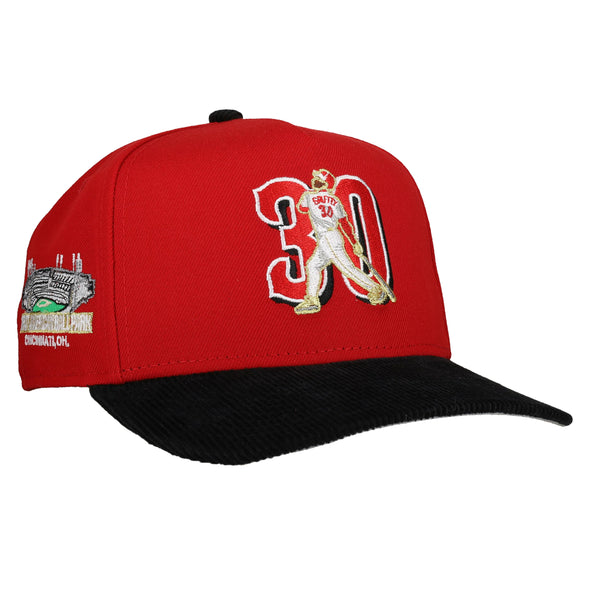 Reds Black Red Fitted Hat | CapsuleHats