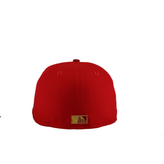 Boston Red Sox 90th Anniversary Red Gold Metallic 59Fifty Fitted Hat