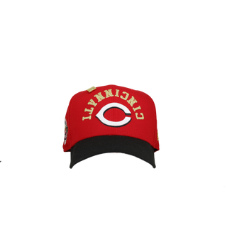 Cincinnati Reds 1988 All Star Game Red Gold Upside Down Script 59Fifty Fitted Hat