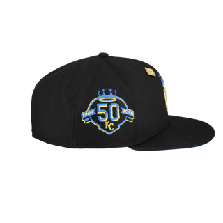 Kansas City Royals 50th Anniversary Patch 59Fifty Fitted Hat