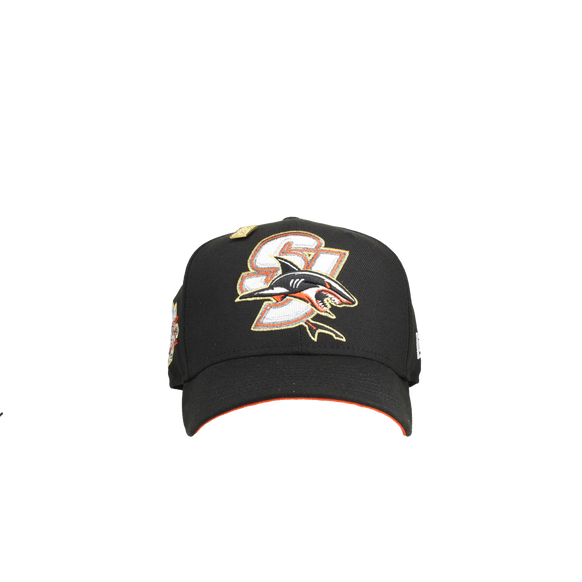 San Jose Sharks 20th Anniversary Black/Orange Brim 59Fifty Fitted Hat