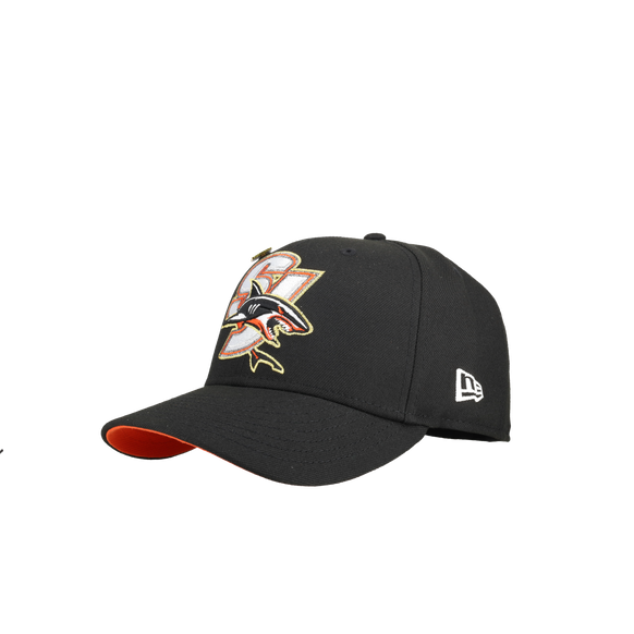 San Jose Sharks 20th Anniversary Black/Orange Brim 59Fifty Fitted Hat