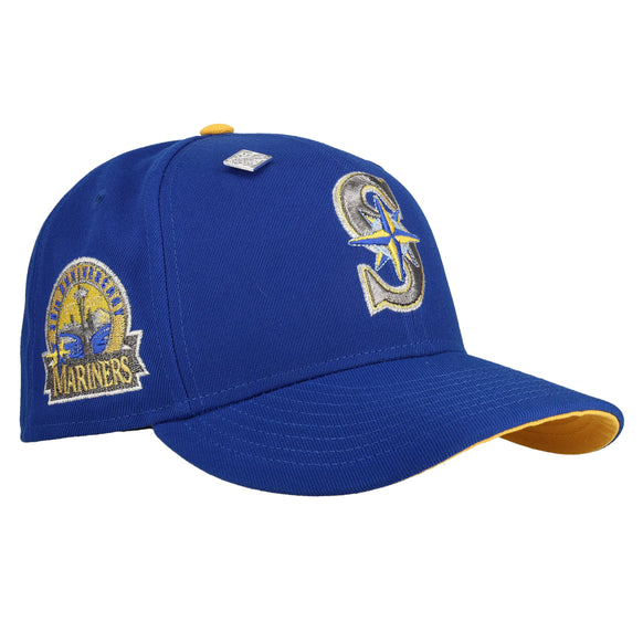 Seattle Mariners 30th Anniversary Blue/Yellow Metallic 59Fifty Fitted Hat