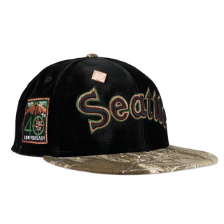 Seattle Mariners Velvet Cap 40th Anniversary Patch 59Fifty Fitted Hat