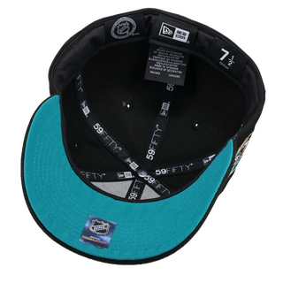 San Jose Sharks 20th Anniversary Black/Teal Gold Metallics 59Fifty Fitted Hat - view 3