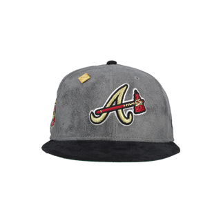 Atlanta Braves Grey Suede 2017 Inaugural Season Patch 59Fifty Fitted Hat