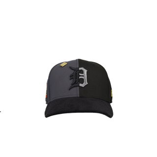 Detroit Tigers 2006 World Series Grey Black Pinwheel Corduroy 59Fifty Fitted Hat