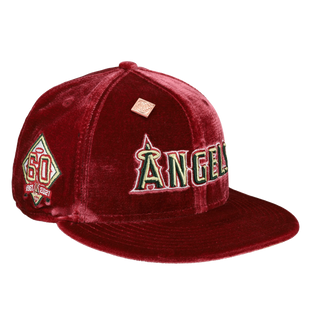 California Angels Velvet Collection 60th Anniversary Patch 59Ffity Fitted Hat