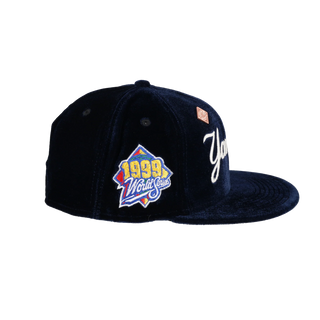 New York Yankees Velvet 1999 World Series Patch 59Ffity Fitted Hat