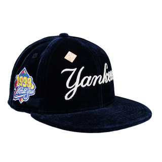 New York Yankees Velvet 1999 World Series Patch 59Ffity Fitted Hat