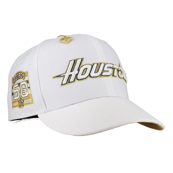 Houston Astros Pure Royalty Collection 50th Anniversary Patch Fitted Hat