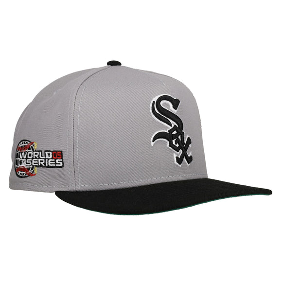 Chicago White Sox 2005 World Series Grey/Black 9Fifty A Frame Snapback Hat