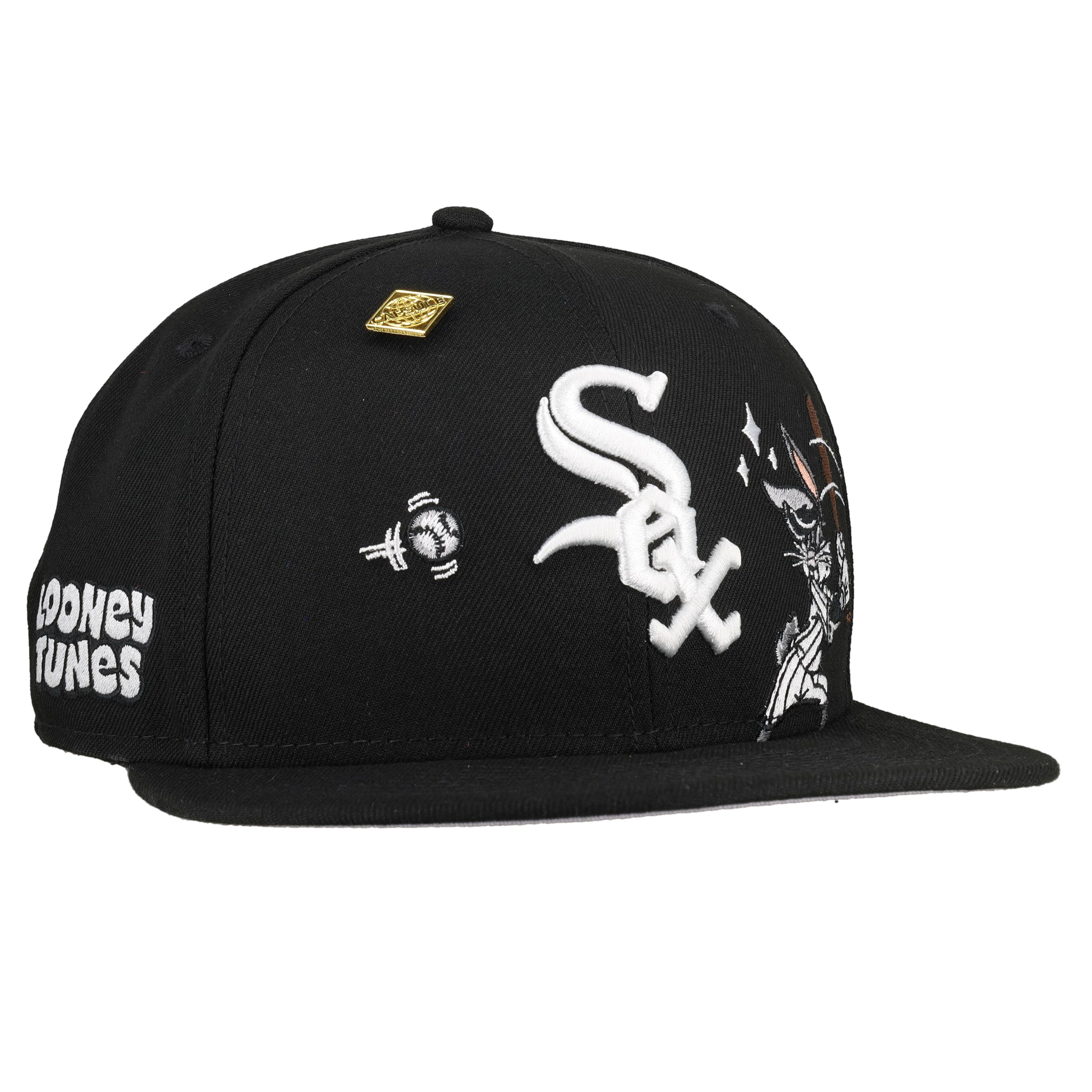 Chicago White Sox x Looney Tunes 9Fifty Black Snapback (Grey Brim)