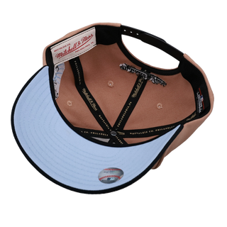 Chicago White Sox 2005 WS Coral/Black Metallic Mitchell & Ness A Frame Snapback Hat