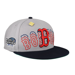 Boston Red Sox Word Drop Collection 2004 World Series Fitted Hat