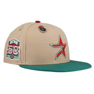 Houston Astros 2023 Christmas Collection 50th Anniversary Patch Fitted Hat