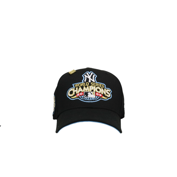 New York Yankees 2009 World Series Script Black/Blue Brim 59Fifty Fitted Hat