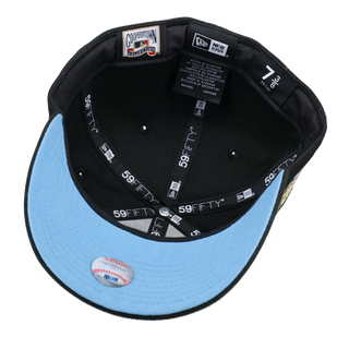 New York Yankees 2009 World Series Script Black/Blue Brim 59Fifty Fitted Hat