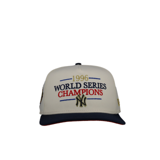 New York Yankees Off White/Navy 1996 WS Champs 9Fifty A Frame Snapback Hat