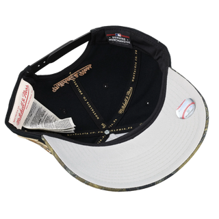 New York Yankees 1998 WS Green Camo Metallic Mitchell & Ness A Frame Snapback Hat