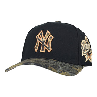 New York Yankees 1998 WS Green Camo Metallic Mitchell & Ness A Frame Snapback Hat
