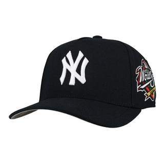 New York Yankees 1998 WS Black Metallic Mitchell & Ness A Frame Snapback Hat
