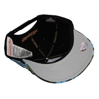 New York Yankees 1998 WS Blue Camo Metallic Mitchell & Ness A Frame Snapback Hat