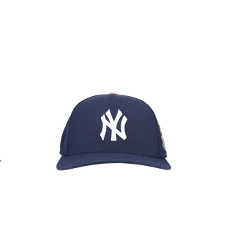 New York Yankees 50th Year Navy/Pink Metallic Mitchell & Ness A Frame Snapback Hat