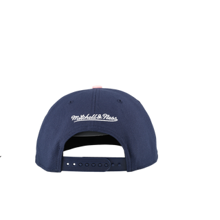 New York Yankees 50th Year Navy/Pink Metallic Mitchell & Ness A Frame Snapback Hat