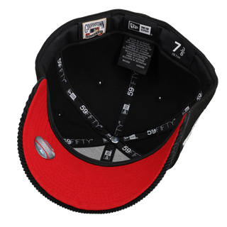 New York Yankees 1999 World Series Black Corduroy Silver Metallic 59Fifty Fitted Hat