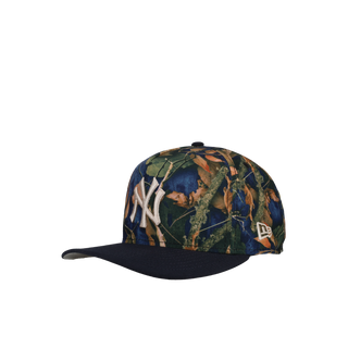 New York Yankees Leaves Blue 100th Anniversary 9Fifty A Frame Snapback Hat