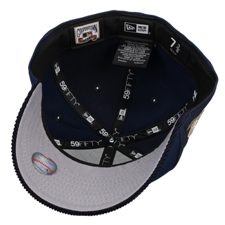 New York Yankees 27 World Series Blue Corduroy Split Panel 59Fifty Fitted Hat