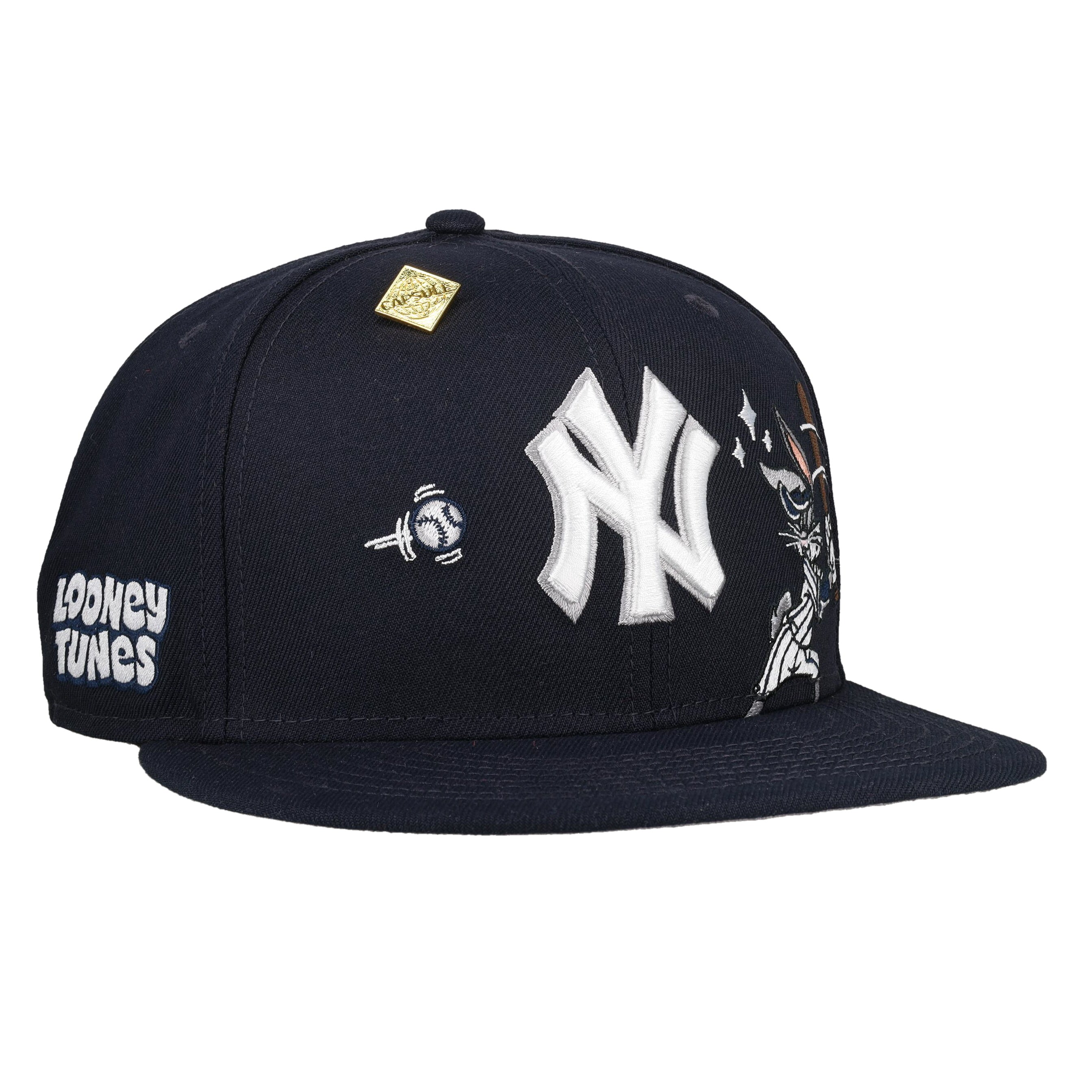 New York Yankees x Looney Tunes 9Fifty Navy Snapback (Grey Brim)