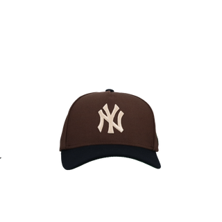 New York Yankees 2009 WS Black/Brown Mitchell & Ness A Frame Snapback Hat
