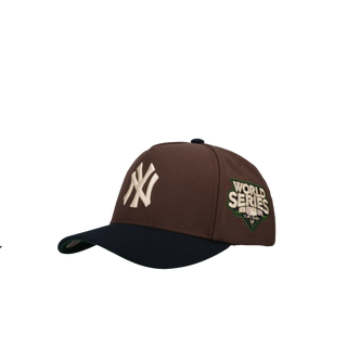 New York Yankees 2009 WS Black/Brown Mitchell & Ness A Frame Snapback Hat