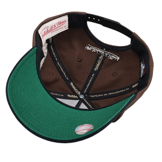 New York Yankees 2009 WS Black/Brown Mitchell & Ness A Frame Snapback Hat
