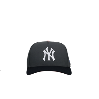 New York Yankees 50th year Graphite/Black Metallic Mitchell & Ness A Frame Snapback Hat