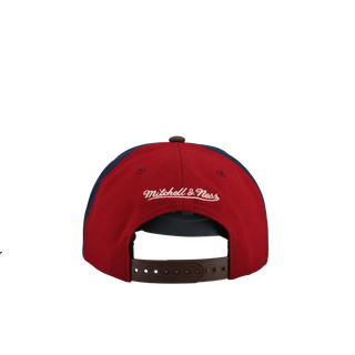 New York Yankees Pinwheel Navy/Maroon/Green/Brown Metallic Mitchell & Ness A Frame Snapback Hat