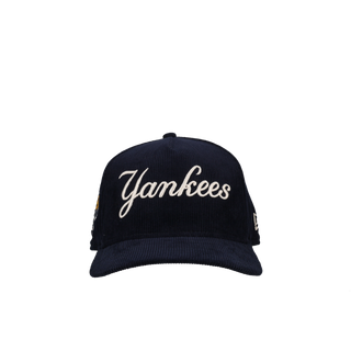 New York Yankees 1999 World Series Navy Corduroy Script 9Fifty A Frame Snapback Hat