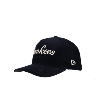 New York Yankees 1999 World Series Navy Corduroy Script 9Fifty A Frame Snapback Hat