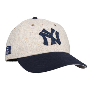 New York Yankees Grey/Navy Fabric By Moon 59Fifty Low Profile Fitted Hat