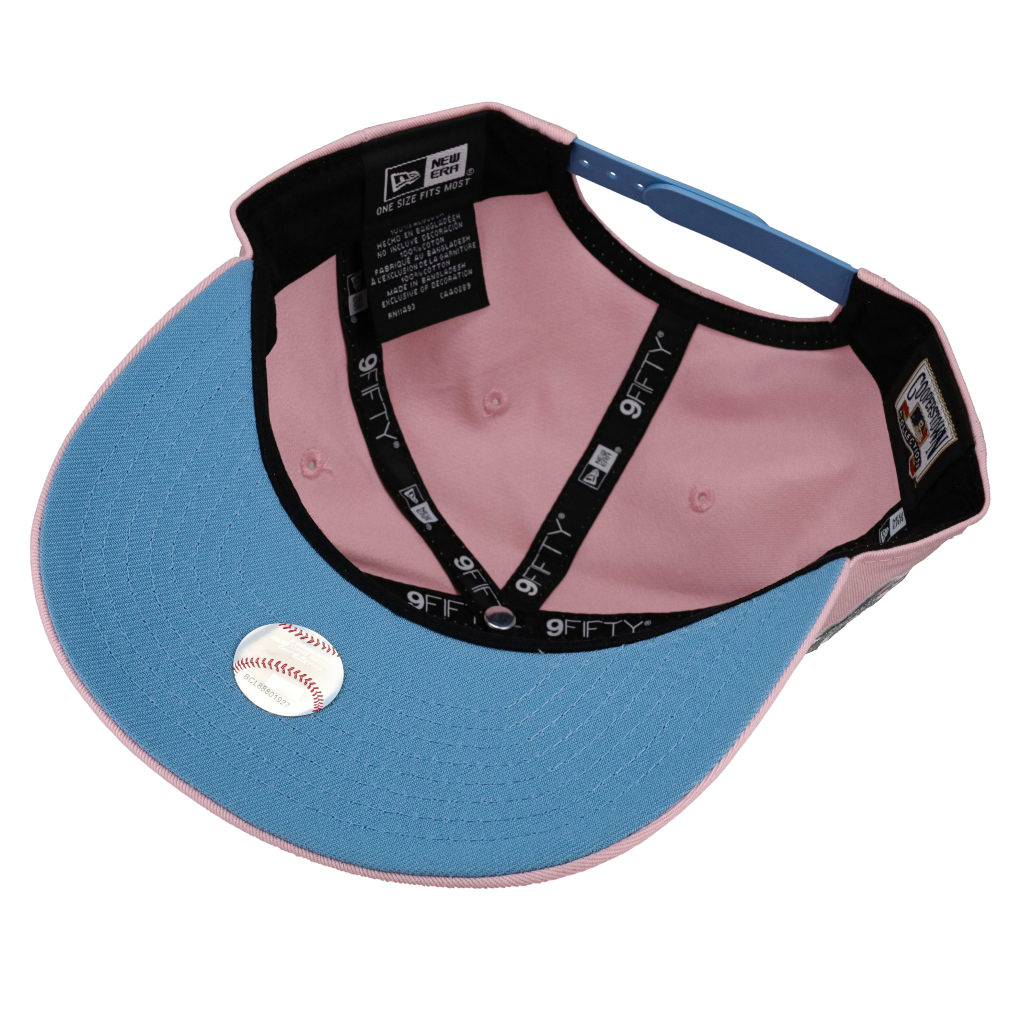 New York Yankees Pink/Sky Blue 1998 WS 9Fifty A Frame Snapback Hat