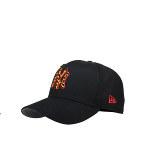 New York Yankees Bronx Bombers Black Leopard Print 59Fifty Fitted Hat