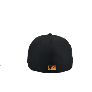 New York Yankees Bronx Bombers Black Leopard Print 59Fifty Fitted Hat