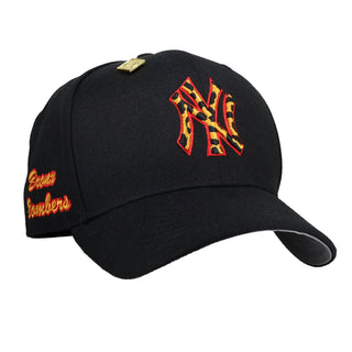 New York Yankees Bronx Bombers Black Leopard Print 59Fifty Fitted Hat