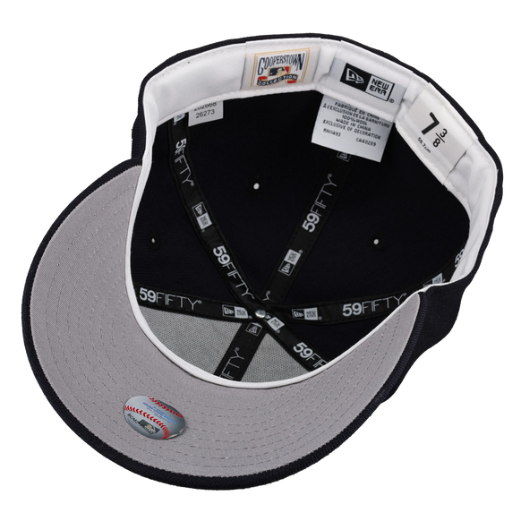 New York Yankees 1999 World Series Navy Cooperstown Collection 59Fifty Fitted Hat (Grey Brim)
