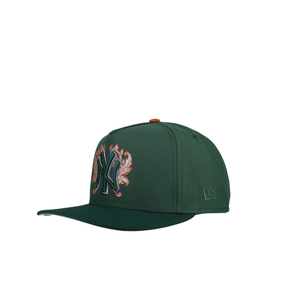 New York Yankees 1999 World Series Green Copper Flames 9Fifty A Frame Snapback Hat